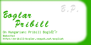 boglar pribill business card